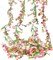 4PCS Artificial Daisy Flower Garland – Silk Flower Vines with Pink Daisies & Green Leaves for Wall, Wedding Arch, Party & Home Decor (Indoor/Outdoor)